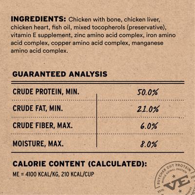 Show full view: Vital Essentials Freeze-Dried Raw Chicken Entree & Mixer Dog Food Crunchy Mini Nibs, 25-oz bag slide 5 of 11