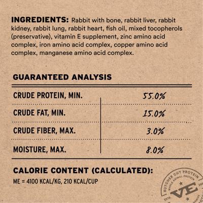 Vital Essentials Freeze-Dried Raw Rabbit Mini Nibs Entree Cat Food