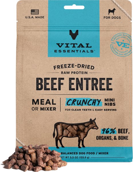 Vital Essentials Freeze-Dried Raw Beef Entrée Mini Nibs Dog Food