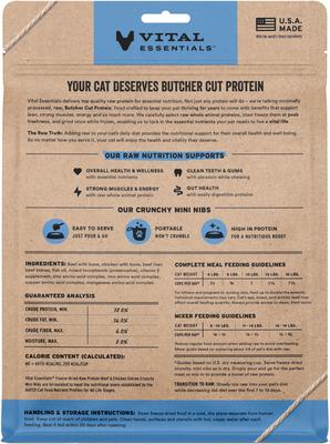 Show full view: Vital Essentials Freeze-Dried Raw Beef & Chicken Entree & Mixer Cat Food Crunchy Nibs, 8-oz bag slide 3 of 11