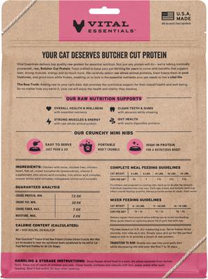 Show full view: Vital Essentials Freeze-Dried Raw Chicken Entree & Mixer Cat Food Crunchy Nibs, 8-oz bag slide 3 of 11