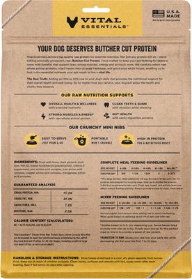 Show full view: Vital Essentials Freeze-Dried Raw Duck Entree & Mixer Dog Food Crunchy Mini Nibs, 14-oz bag slide 3 of 12