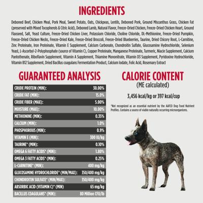 Show full view: Nulo Raw Medley Beef & Sweet Potato Large Breed Adult Dry Dog Food, 20-lb bag slide 6 of 11