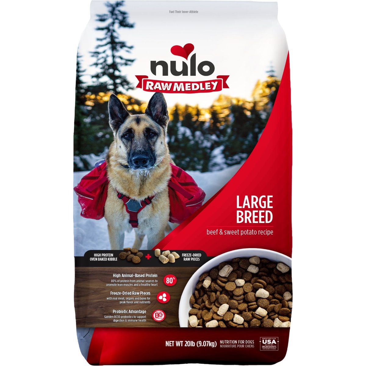 Nulo Raw Medley Beef & Sweet Potato Large Breed Adult Dry Dog Food, 20-lb bag