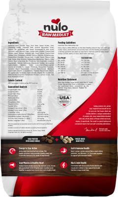 Show full view: Nulo Raw Medley Beef & Sweet Potato Large Breed Adult Dry Dog Food, 20-lb bag slide 3 of 11