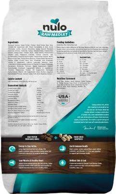 Show full view: Nulo Raw Medley Salmon, Chicken & Turkey Adult Dry Cat Food, 10-lb bag slide 3 of 11