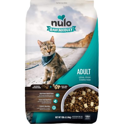 Nulo Nulo Raw Medley Salmon, Chicken & Turkey Adult Dry Cat Food, 10-lb bag
