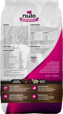 Show full view: Nulo Raw Medley Turkey, Sweet Potato & Duck Small Breed Adult Dry Dog Food, 10-lb bag slide 3 of 11