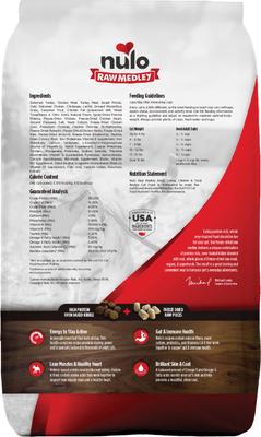 Show full view: Nulo Raw Medley Turkey, Chicken & Trout Adult Dry Cat Food, 10-lb bag slide 3 of 10