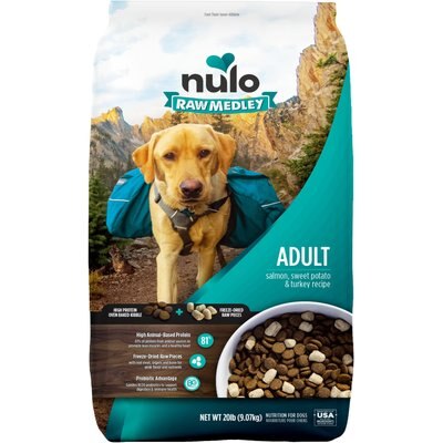Nulo Nulo Raw Medley Salmon, Sweet Potato & Turkey Adult Dry Dog Food, 20-lb bag
