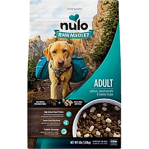 Nulo Raw Medley Salmon, Sweet Potato & Turkey Adult Dry Dog Food, 4-lb bag
