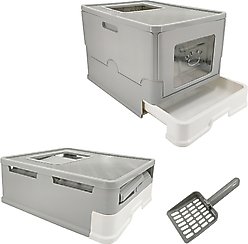 Wisfor Front Entry Enclosed Cat Litter Box with Scoop, 21.54-in slide 2 of 7