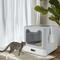 Show in main carousel: Wisfor Front Entry Stainless Steel Pan Enclosed Cat Litter Box with Scoop, Large slide 8 of 10