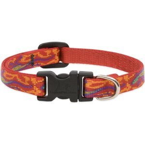 LupinePet Original Designs Go Go Gecko Dog Collar, Go Go Gecko, X-Small: 8 to 12-in neck, 1/2-in wide
