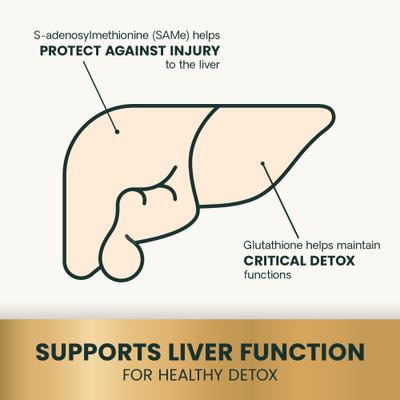 Show full view: VetriScience VETRI SAMe 225 S-Adenosyl-Methionine Liver Detox Supplement Tablets Liver Supplement for Medium & Large Breed Dogs, 30 count slide 5 of 10