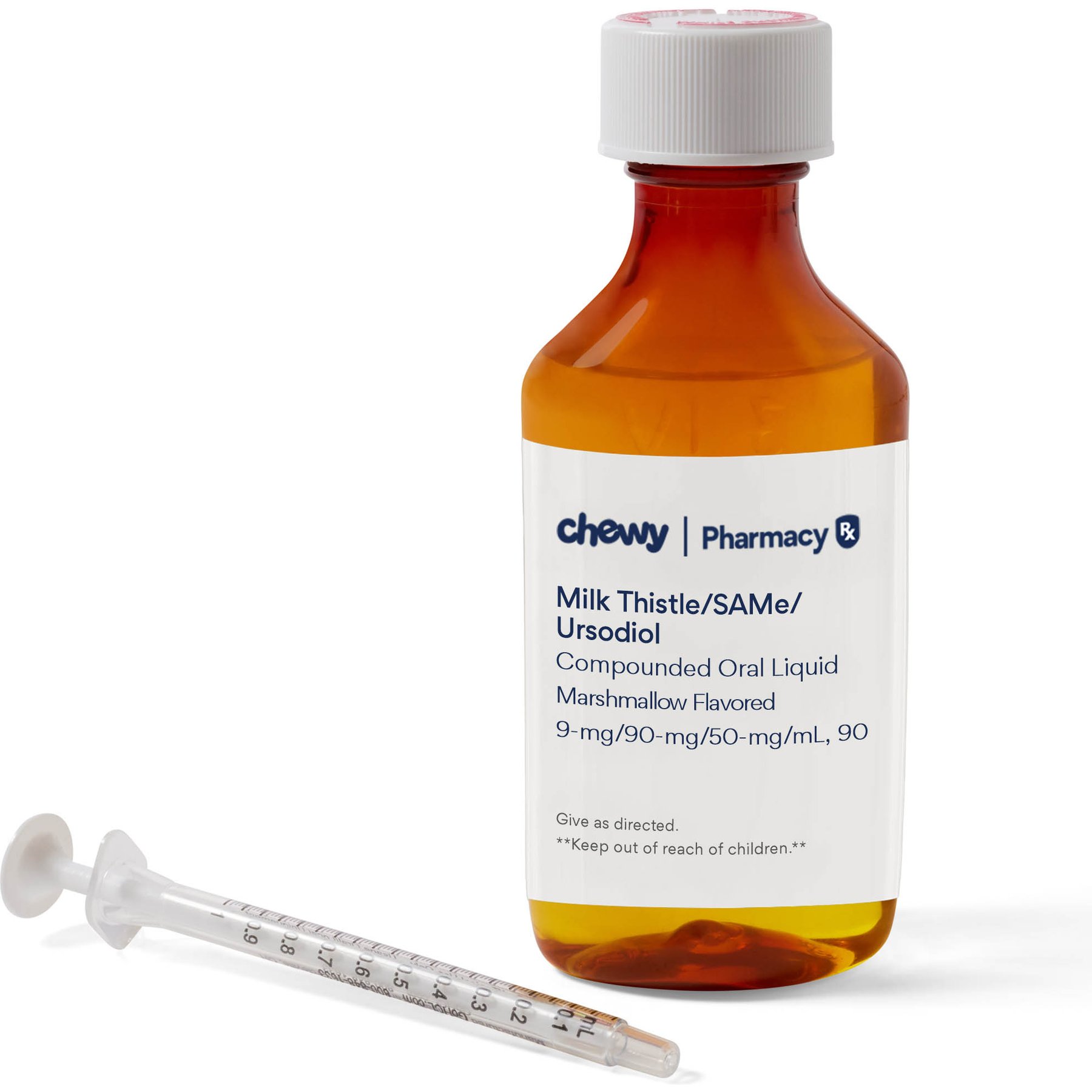 Milk Thistle/ SAMe/ Ursodiol Compounded Marshmallow Oral Oil Suspension, 9 mg/ 90 mg/ 50 mg/mL, 90 mL for Veterinary use