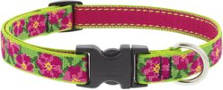 LupinePet Original Designs Petunias Nylon Standard Dog Collar, Medium: 13 to 22-in neck, 3/4-in wide