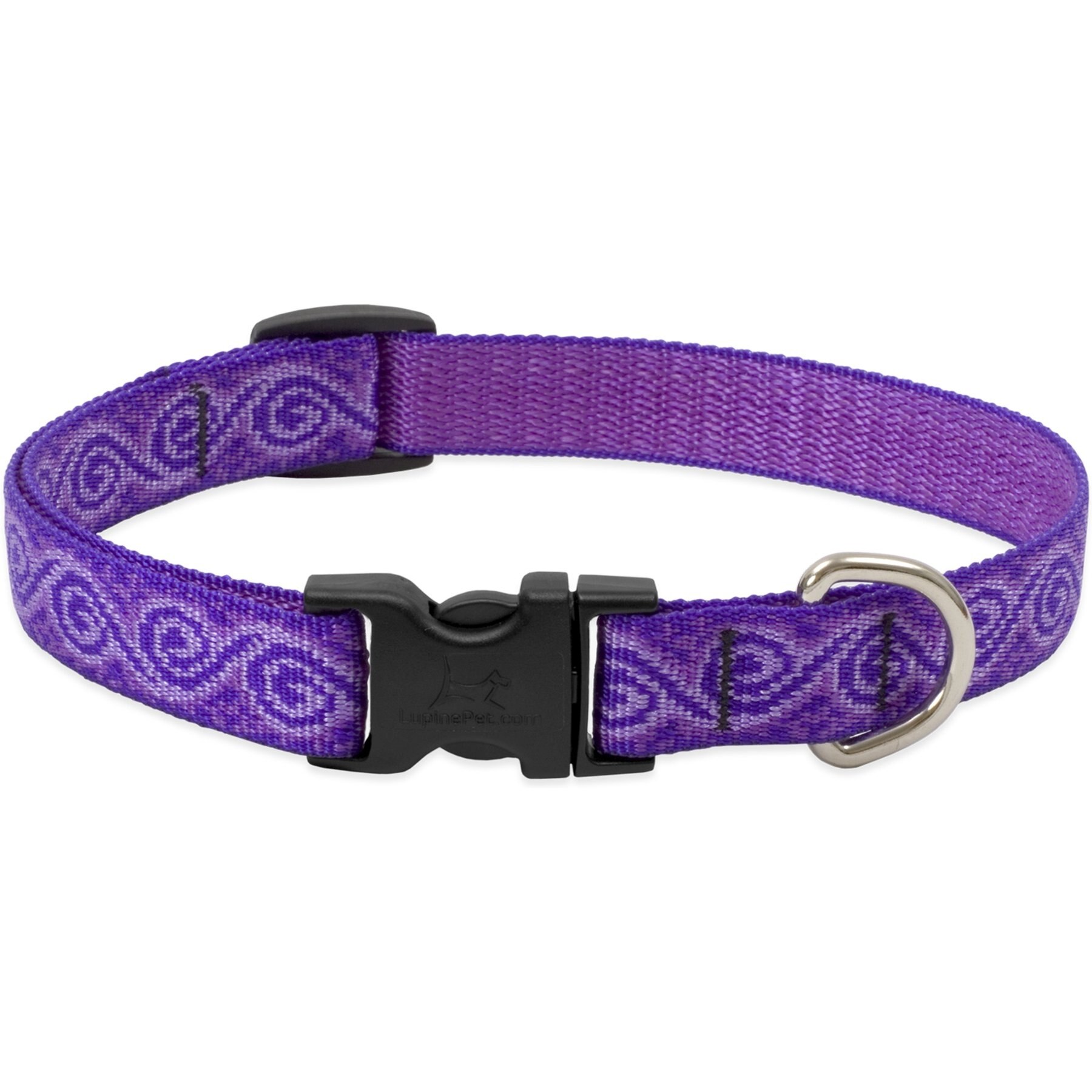 LupinePet Original Designs LupinePet Originals Jelly Roll Nylon Standard Dog Collar, Large: 15 to 25-in neck, 3/4-in wide