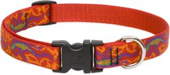 LupinePet Original Designs Go Go Gecko Nylon Standard Dog Collar, Small: 9 to 14-in neck, 3/4-in wide