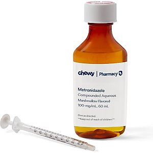 Metronidazole Compounded Marshmallow Oral Oil Suspension, 100 mg/mL, 60 mL for Veterinary use