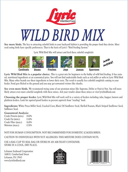 Show full view: Lyric Wild Bird Food, 5-lb bag slide 2 of 10