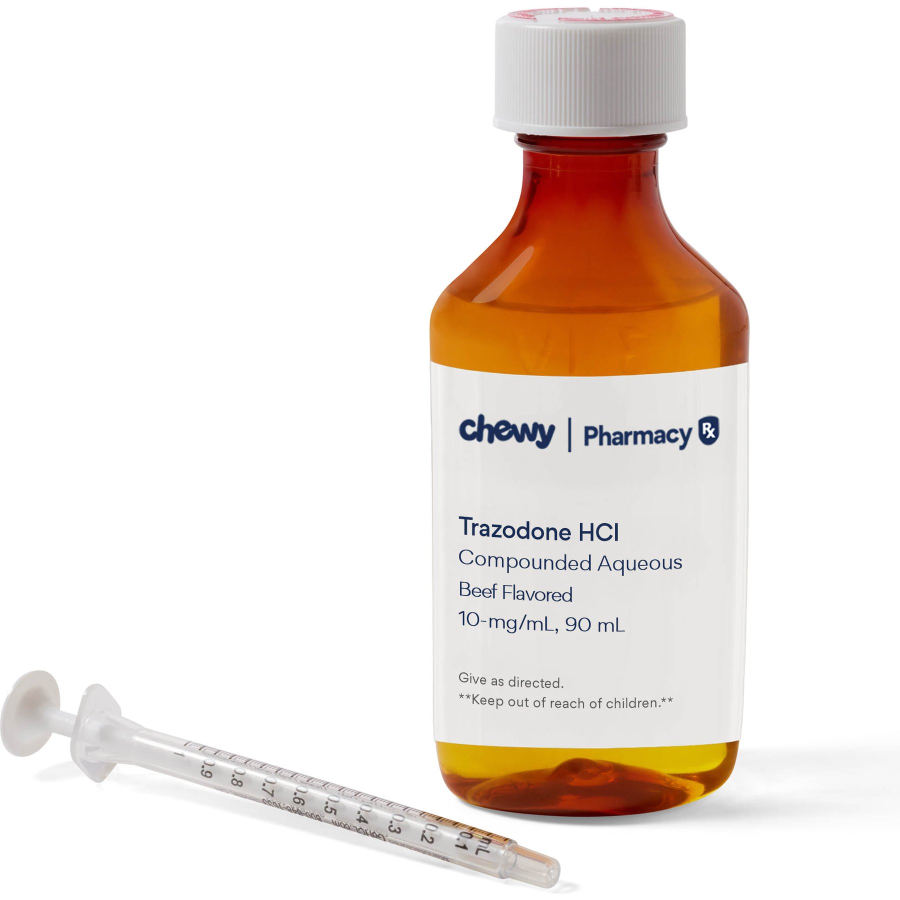 Trazodone HCl Compounded Beef Oral Oil Suspension, 10 mg/mL, 90 mL for Veterinary use