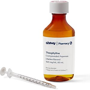 Theophylline Compounded Chicken Oral Oil Suspension, 150 mg/mL, 60 mL for Veterinary use
