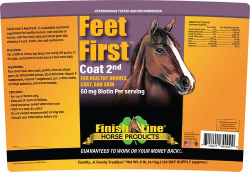 Show full view: Finish Line Feet First Skin, Coat & Hoof Care Powder Horse Supplement, 9-lb tub slide 2 of 3