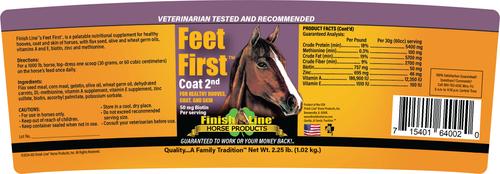 Show full view: Finish Line Feet First Skin, Coat & Hoof Care Powder Horse Supplement, 2.25-lb tub slide 2 of 5