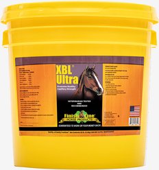 Finish Line XBL Ultra Cherry Flavor Powder Circulatory Medication Supplement for Horses, 26-lb tub