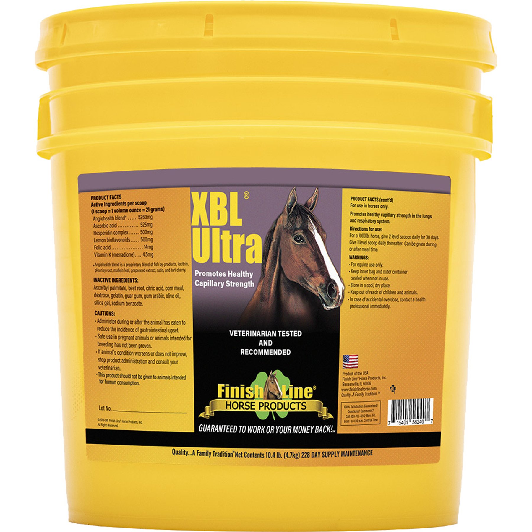 Finish Line XBL Horse Supplement, 10.4-lb bag