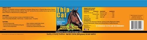 Show full view: Finish Line Thia-Cal Liquid B1 Calming Powder Horse Supplement, 1.54-lb tub slide 2 of 4