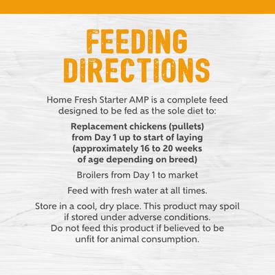 Show full view: Kent / Blue Seal Home Fresh Starter AMP-Medicated 20% Protein Poultry Food, 50-lb bag slide 4 of 7