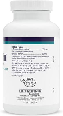 Show full view: Nutramax Denamarin with S-Adenosylmethionine & Silybin Chewable Tablets Liver Supplement for Dogs, 75 count slide 4 of 13