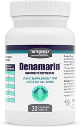 Nutramax Denamarin with S-Adenosylmethionine & Silybin Chewable Tablets Liver Supplement for Dogs, 30 count slide 2 of 9