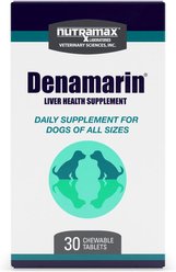 Nutramax Denamarin with S-Adenosylmethionine & Silybin Chewable Tablets Liver Supplement for Dogs, 30 count