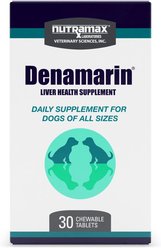 Nutramax Denamarin with S-Adenosylmethionine & Silybin Chewable Tablets Liver Supplement for Dogs, 30 co...