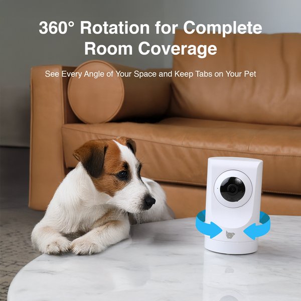 Show full view: INSTACHEW Purrsight 360 Degree Wi-Fi Security Cat & Dog Pet Camera, White slide 5 of 10