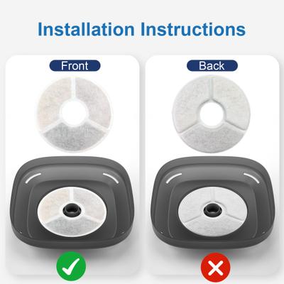 Show full view: Casfuy W8 & W7 Pet Water Fountain Replacement Filters & Sponges, White, 4 count slide 6 of 9