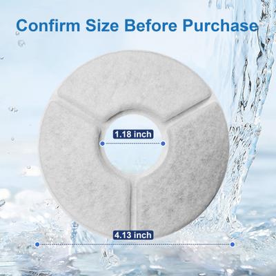 Show full view: Casfuy W8 & W7 Pet Water Fountain Replacement Filters & Sponges, White, 4 count slide 4 of 9