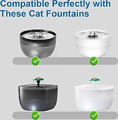 Casfuy W8 & W7 Pet Water Fountain Replacement Filters & Sponges, White, 4 count slide 2 of 7