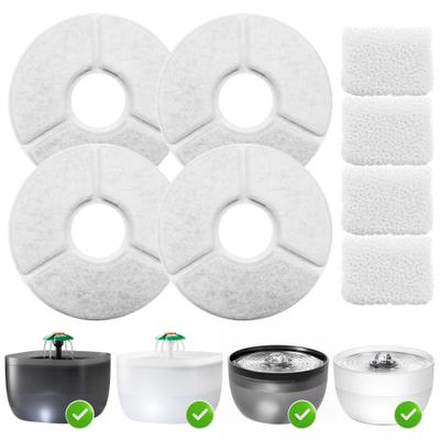 Show full view: Casfuy W8 & W7 Pet Water Fountain Replacement Filters & Sponges, White, 4 count slide 1 of 9