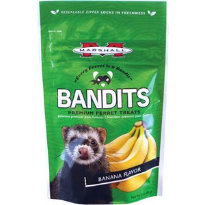 Marshall Bandits Premium Banana Flavor Ferret Treats, 3-oz bag
