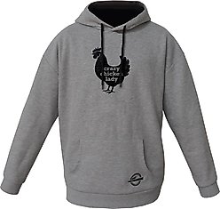 ISlide Crazy Chicken Lady Hoodie, Grey, Large