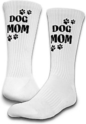 ISlide Dog Mom Socks, Great White, Medium