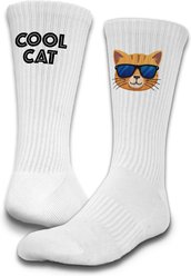 ISlide Cool Cat Socks, Great White, Medium
