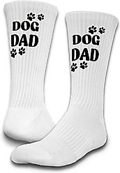 ISlide Dog Dad Socks, Great White, Large