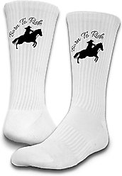 ISlide Born To Ride Socks, Great White, Medium