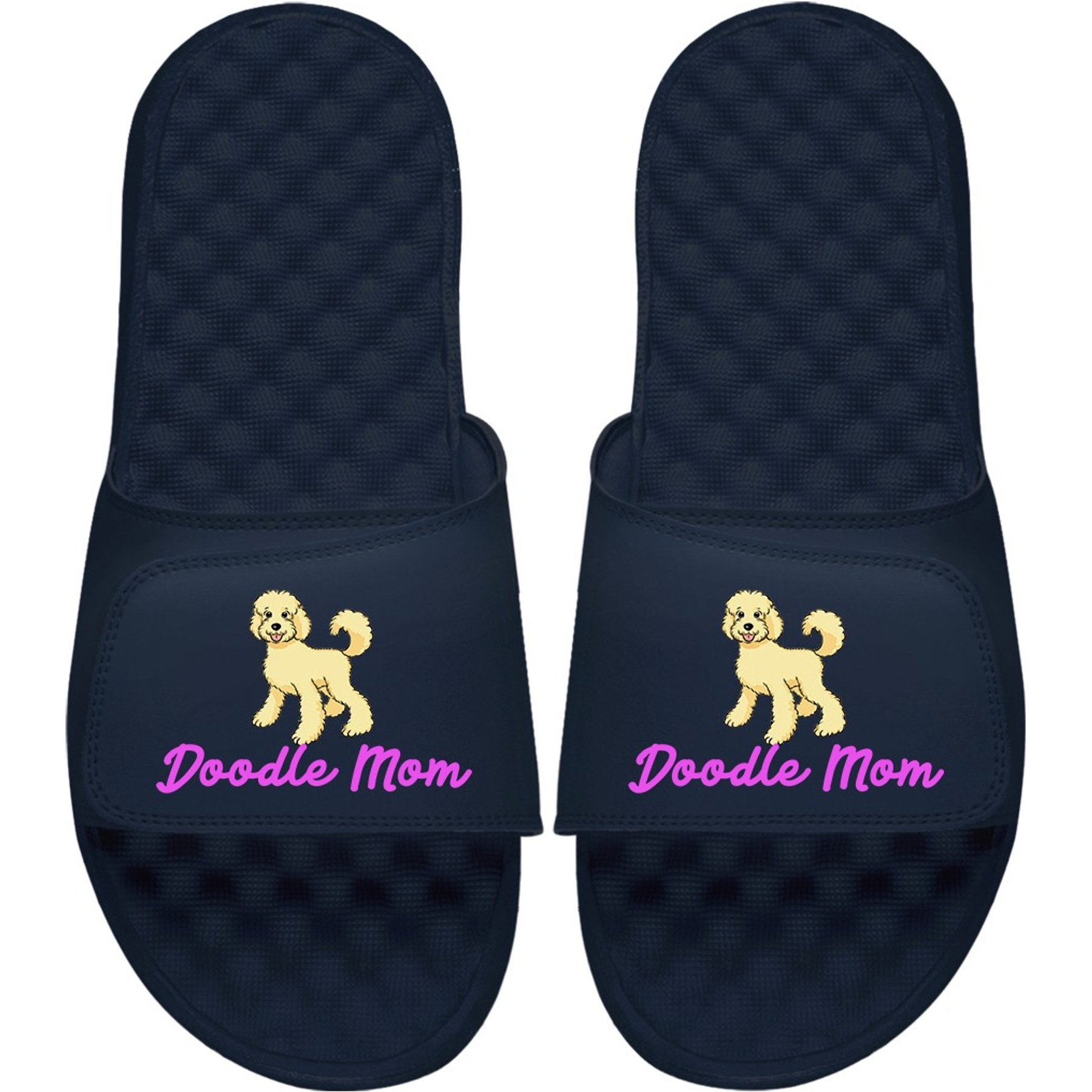 ISlide Doodle Mom Slides, Navy Blue, W7 / M6