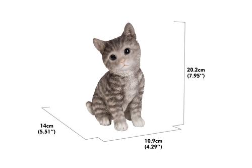 Show full view: Hi-Line Gift Sitting Kitten Statue, 8-in, Gray & White slide 7 of 8